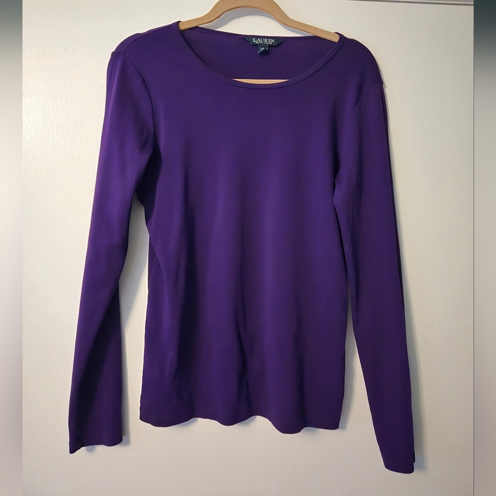 Lauren Ralph Lauren Rich Purple Long Sleeve Top